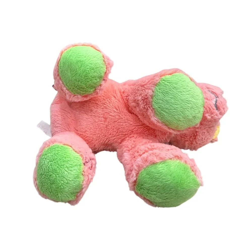 Dakin Plush Teddy Bear Pink Green Yellow 8